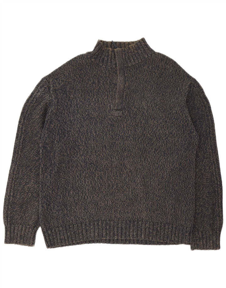 Marks & Spencer Herren Blauer Harbour-Pullover mit Reißverschluss am Hals, XL, Marineblau