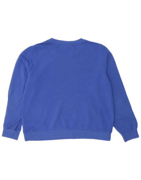 Marks & Spencer übergroßer Damen-Sweatshirt-Pullover, Gr. 16, Größe L, Blau, Baumwolle
