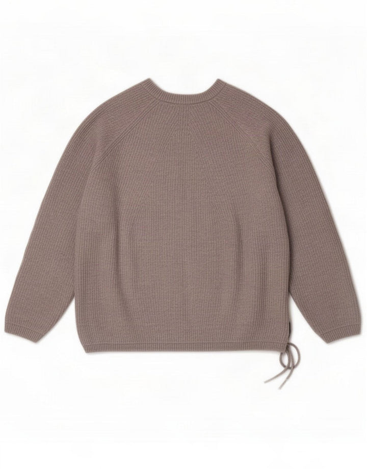 Massimo Dutti Damen Übergroßer Rundhalspullover Pullover UK 10 Small Grey