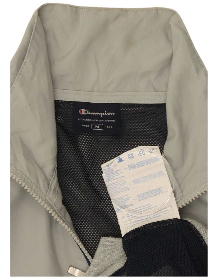 CHAMPION Herren-Trainingsanzugoberjacke aus mittelgrauem Colourblock-Polyester