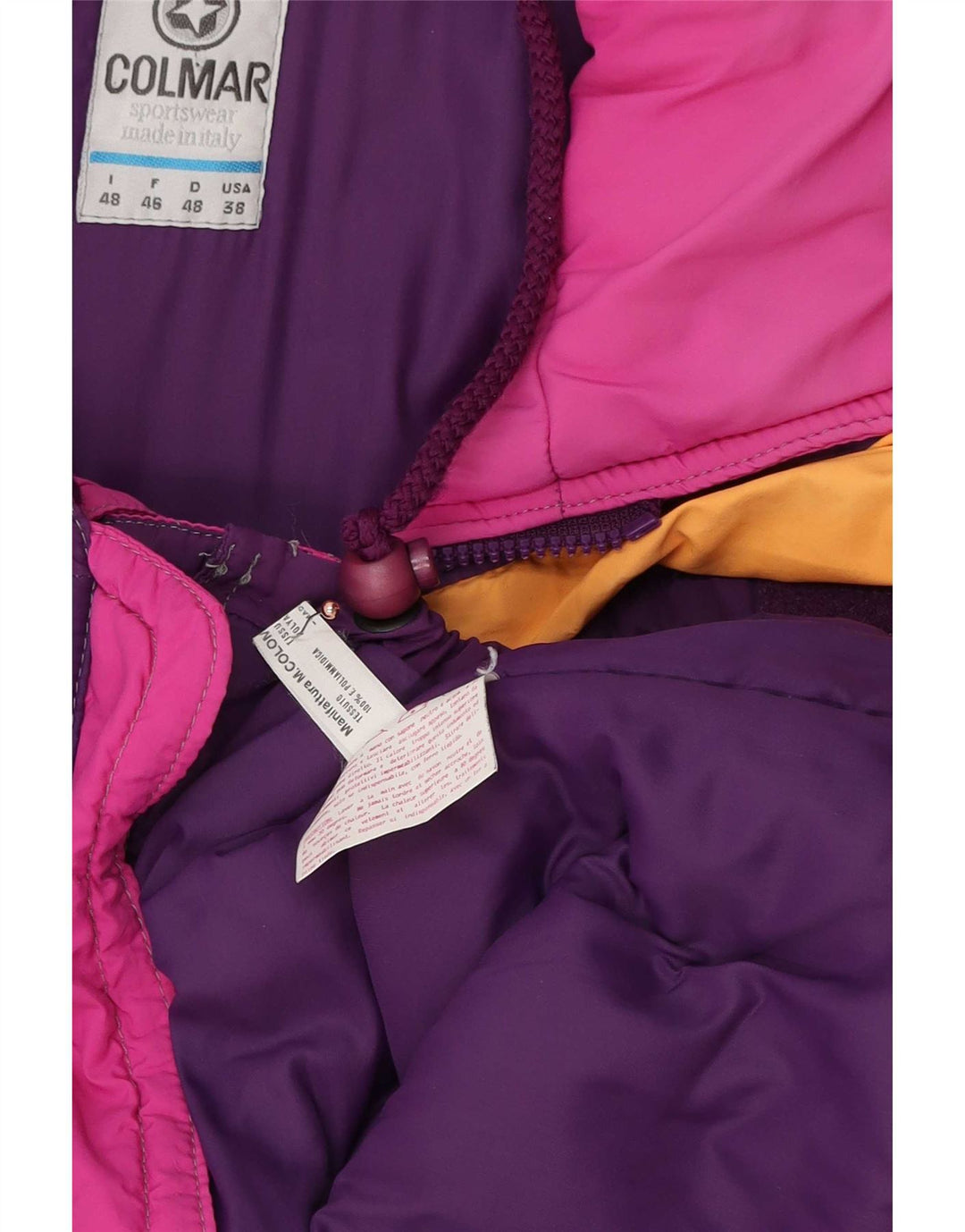 Colmar Herren-Skijacke IT 48 Mittelrosa Colourblock-Polyamid