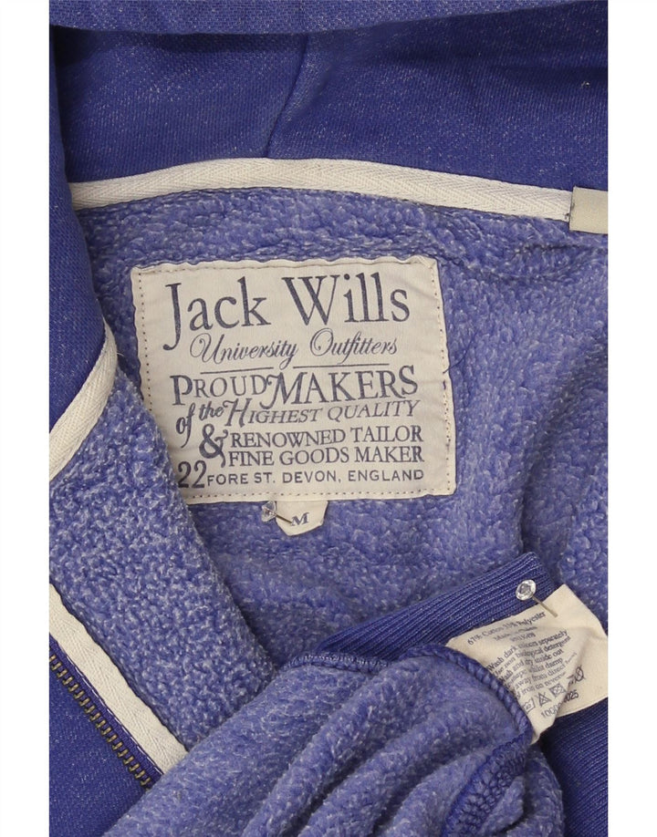 Jack Wills Herren-Kapuzenpullover mit grafischem Reißverschluss, mittelblaue Baumwolle