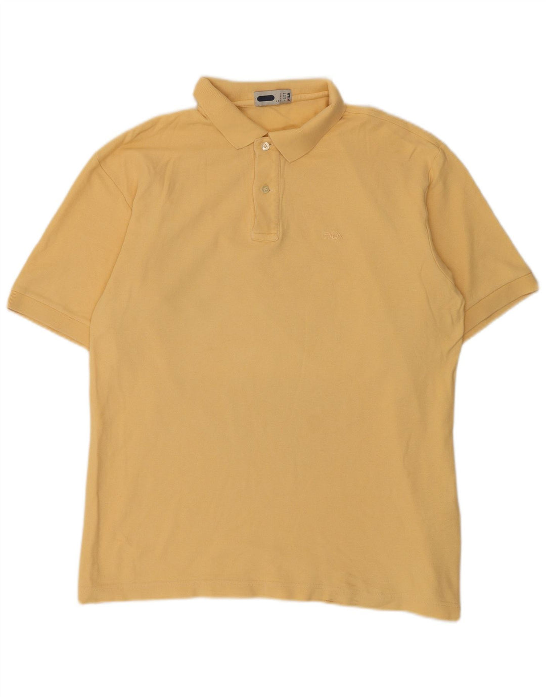 Fila Herren Poloshirt IT 54 Large Gelb Baumwolle