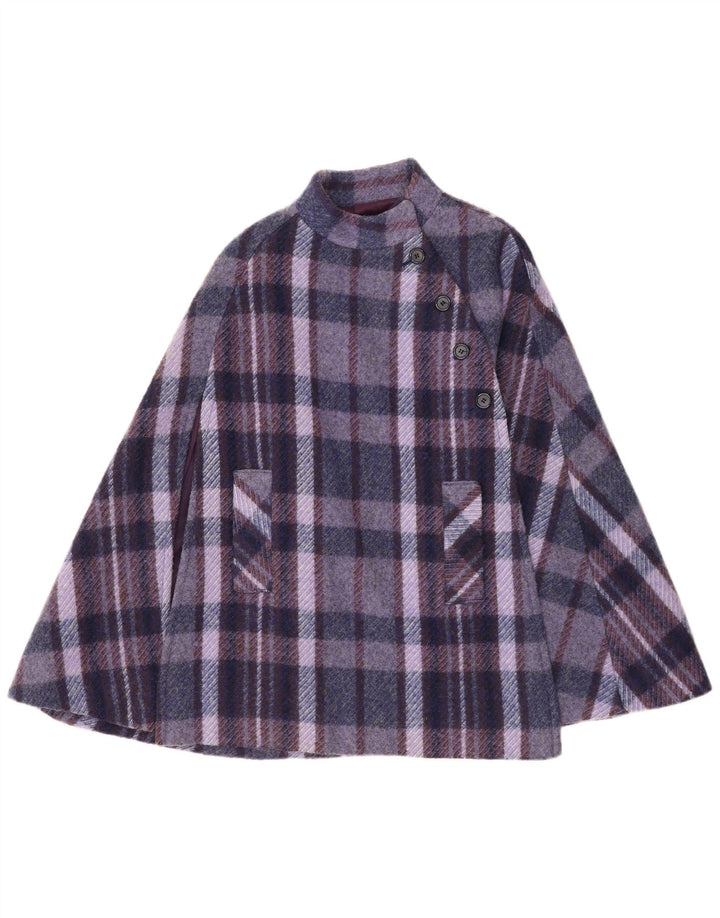 Jimmy Hourihan Boru Poncho-Mantel für Damen, Einheitsgröße, lila karierte Wolle