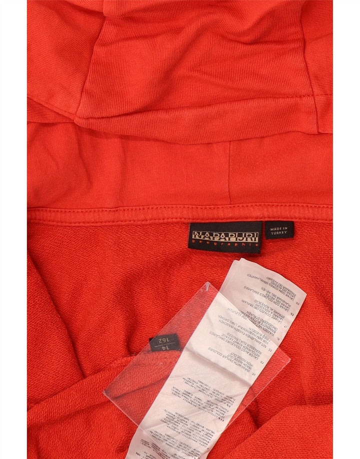 NAPAPIJRI Kapuzenpullover mit Reißverschluss für Jungen, 13–14 Jahre, rote Baumwolle