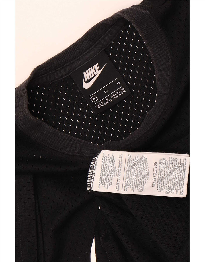 Nike Damen Grafik T-Shirt Top UK 18 XL Schwarz Polyester
