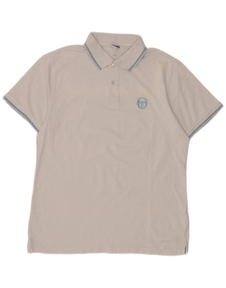 Sergio Tacchini Herren Poloshirt Large Weiß