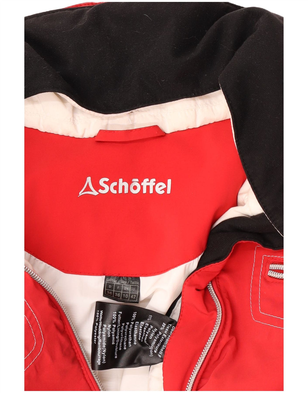 Schöffel Damen Skijacke UK 10 Small Rot Colourblock Polyamid