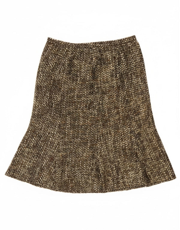 Eastex Damen Trompetenrock W34 Large Khaki Meliert