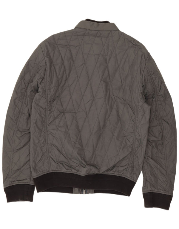 Replay Herren-Steppjacke, UK 40, groß, graues Colourblock-Polyamid