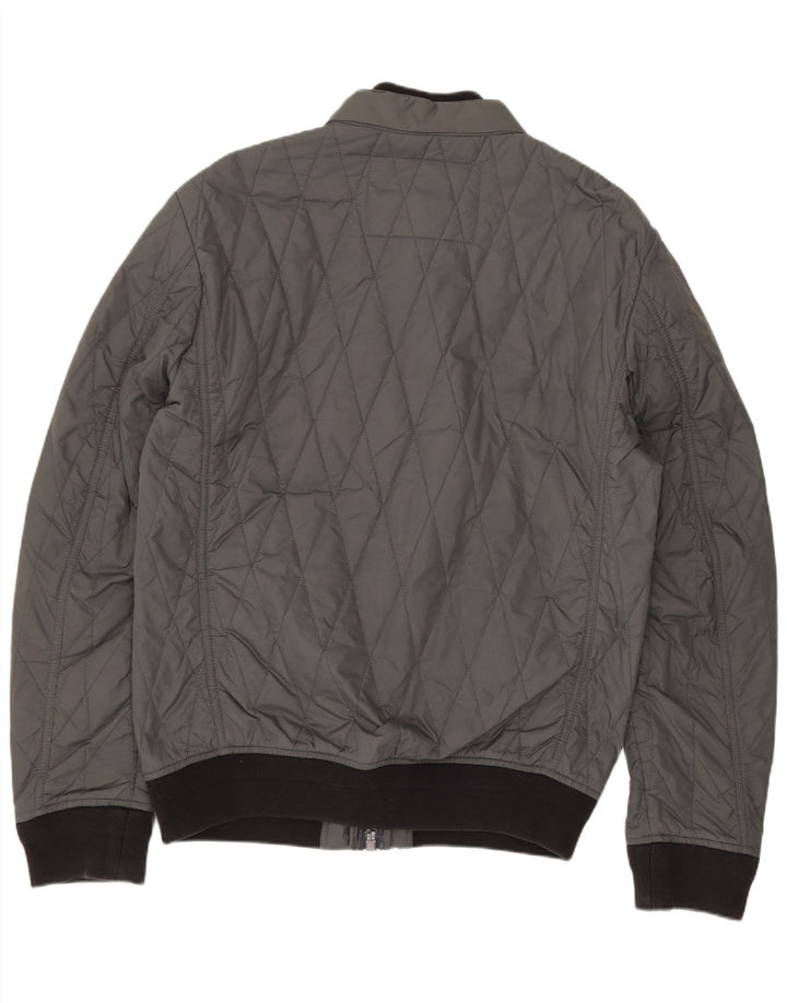 Replay Herren-Steppjacke, UK 40, groß, graues Colourblock-Polyamid