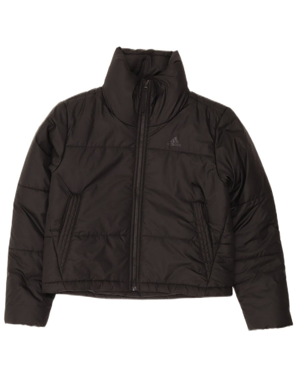 Adidas Damen Crop gepolsterte Jacke UK 4/6 XS Schwarz