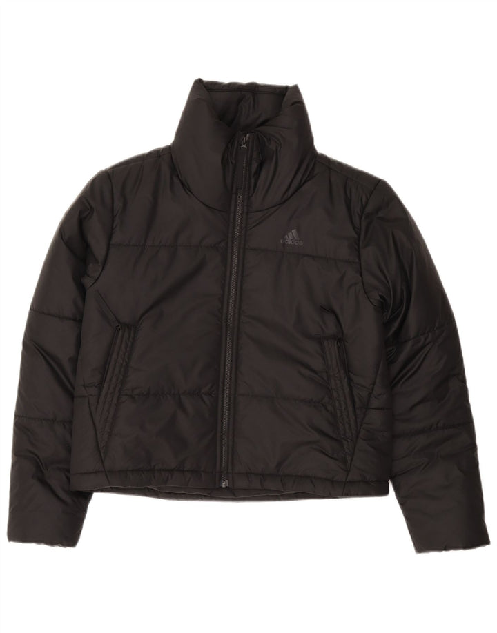 Adidas Damen Crop gepolsterte Jacke UK 4/6 XS Schwarz