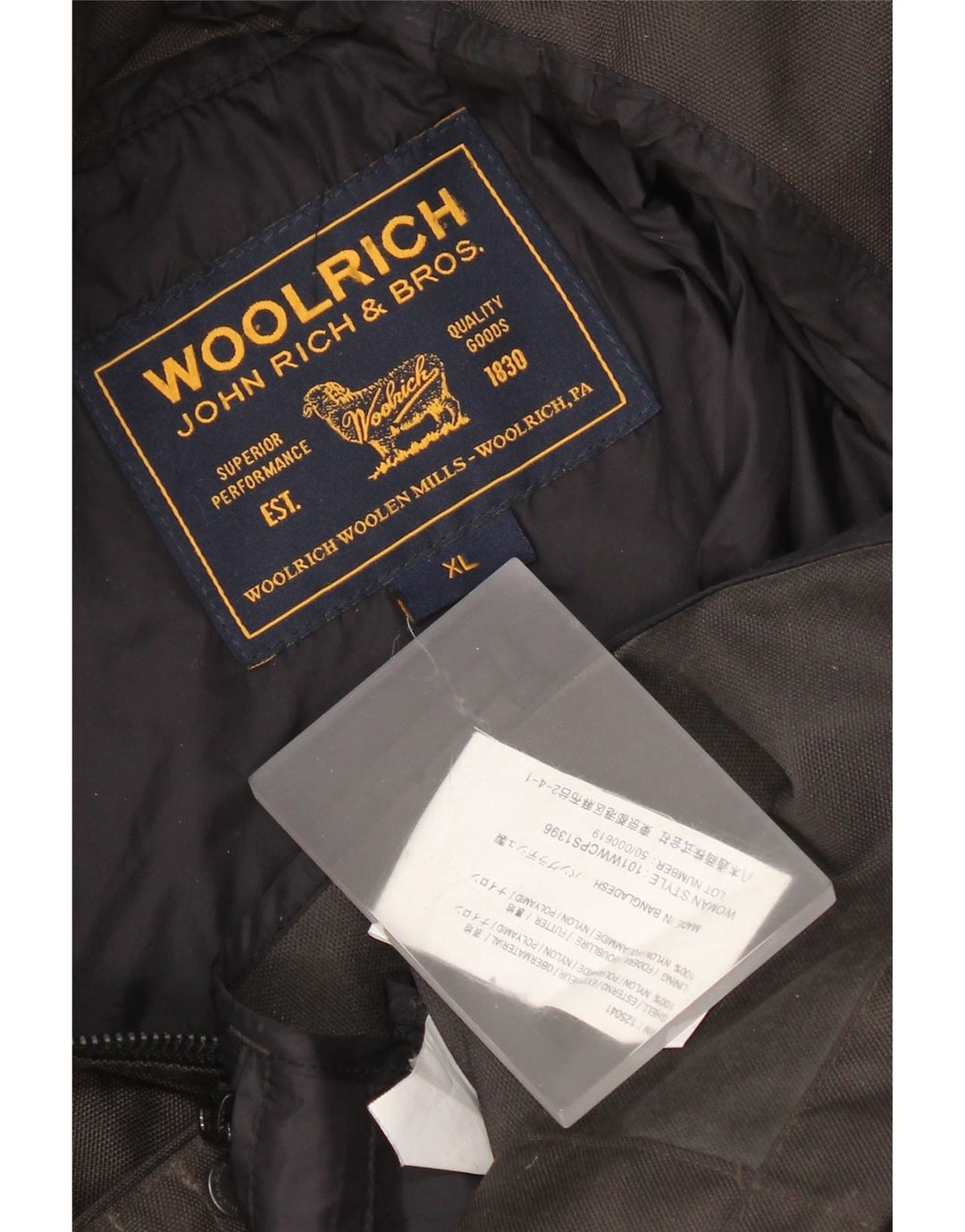Woolrich Damen Utility Jacke UK 18 XL Schwarz Nylon