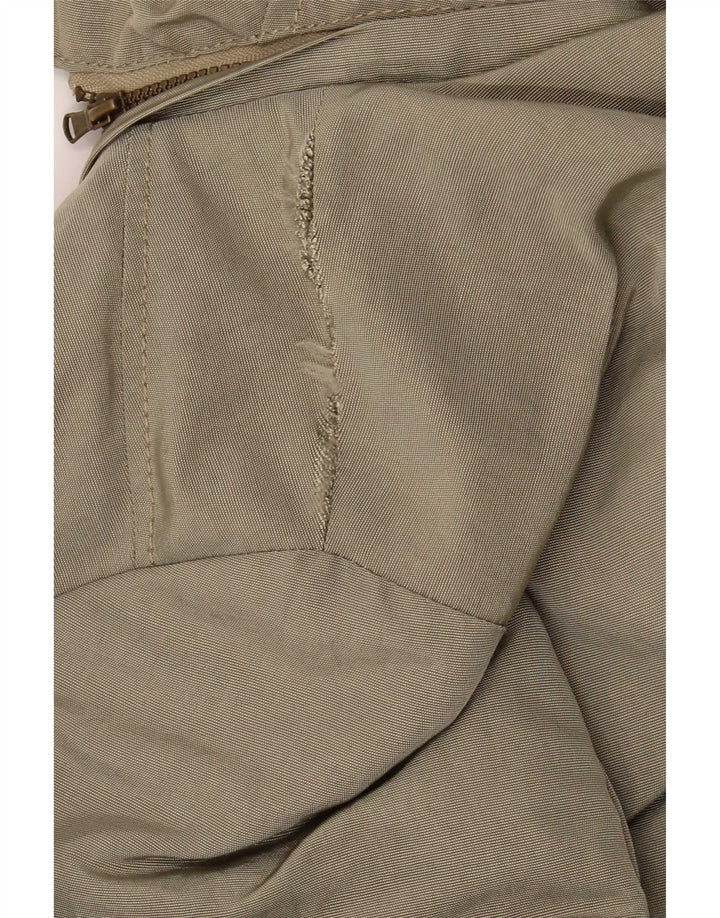 Marella Damen-Kapuzen-Übergröße, gepolsterter Mantel, Größe S, Khaki, Polyamid