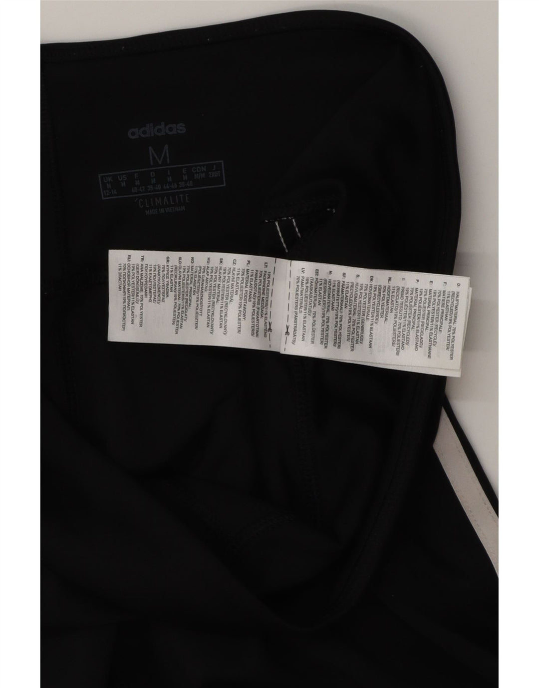 Adidas Damen Climalite Capri Leggings UK 12/14 Medium Schwarz Polyester