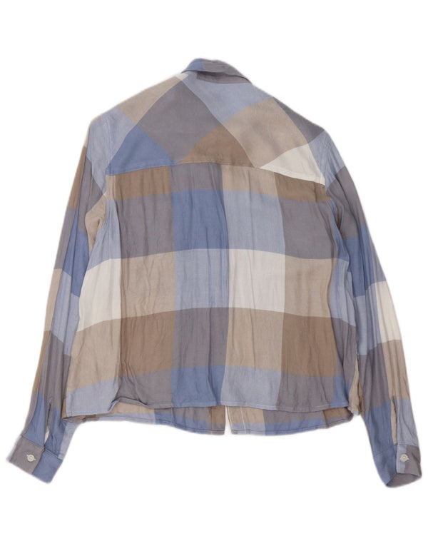 Mistral Damen-Overshirt-Hemd UK 14 Medium Mehrfarbig kariertes Viskose