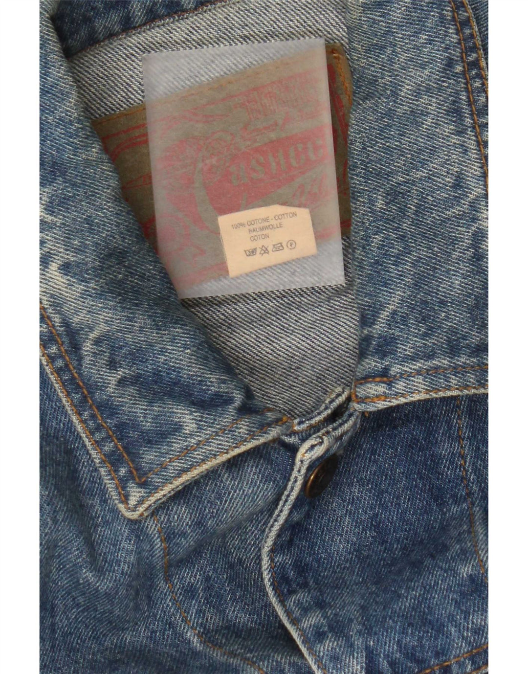 Cassuci Herren Jeansjacke UK 42 XL Blaue Baumwolle