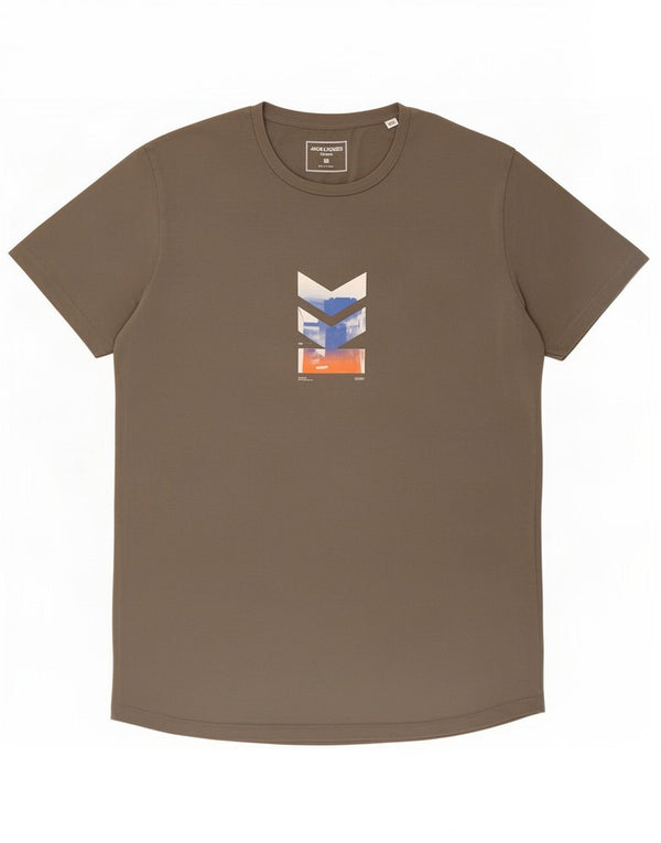 Jack & Jones Herren Grafik T-Shirt Top XL Grau