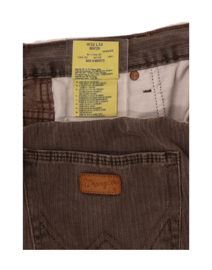 WRANGLER Herren Benton Straight Freizeithose W32 L32 Graue Baumwolle