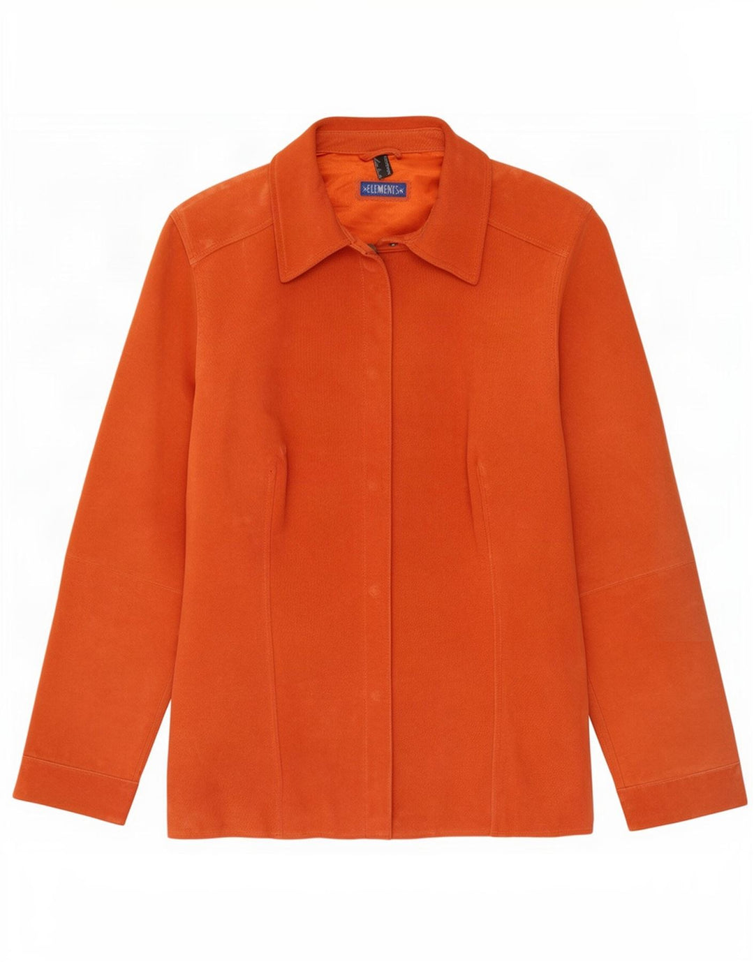Elements Damen Wildlederjacke UK 14 Large Orange Leder