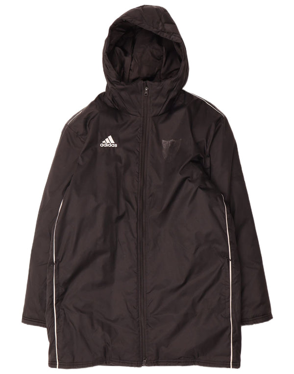 Adidas Herren Kapuzenmantel, gepolstert, UK 38, mittelschwarz, Polyester
