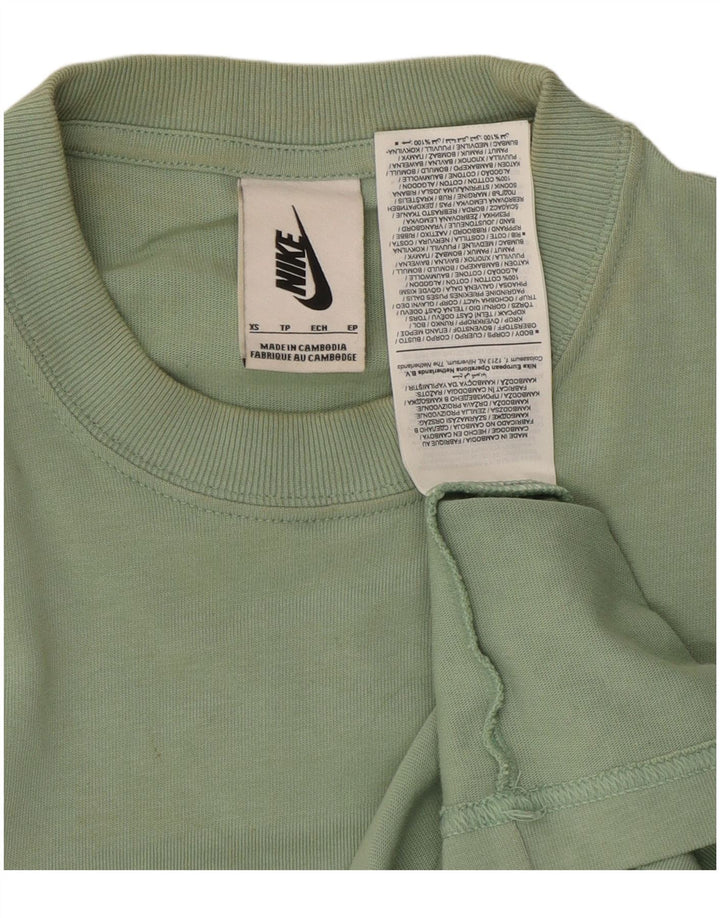 Nike Herren T-Shirt Top XS Grüne Baumwolle