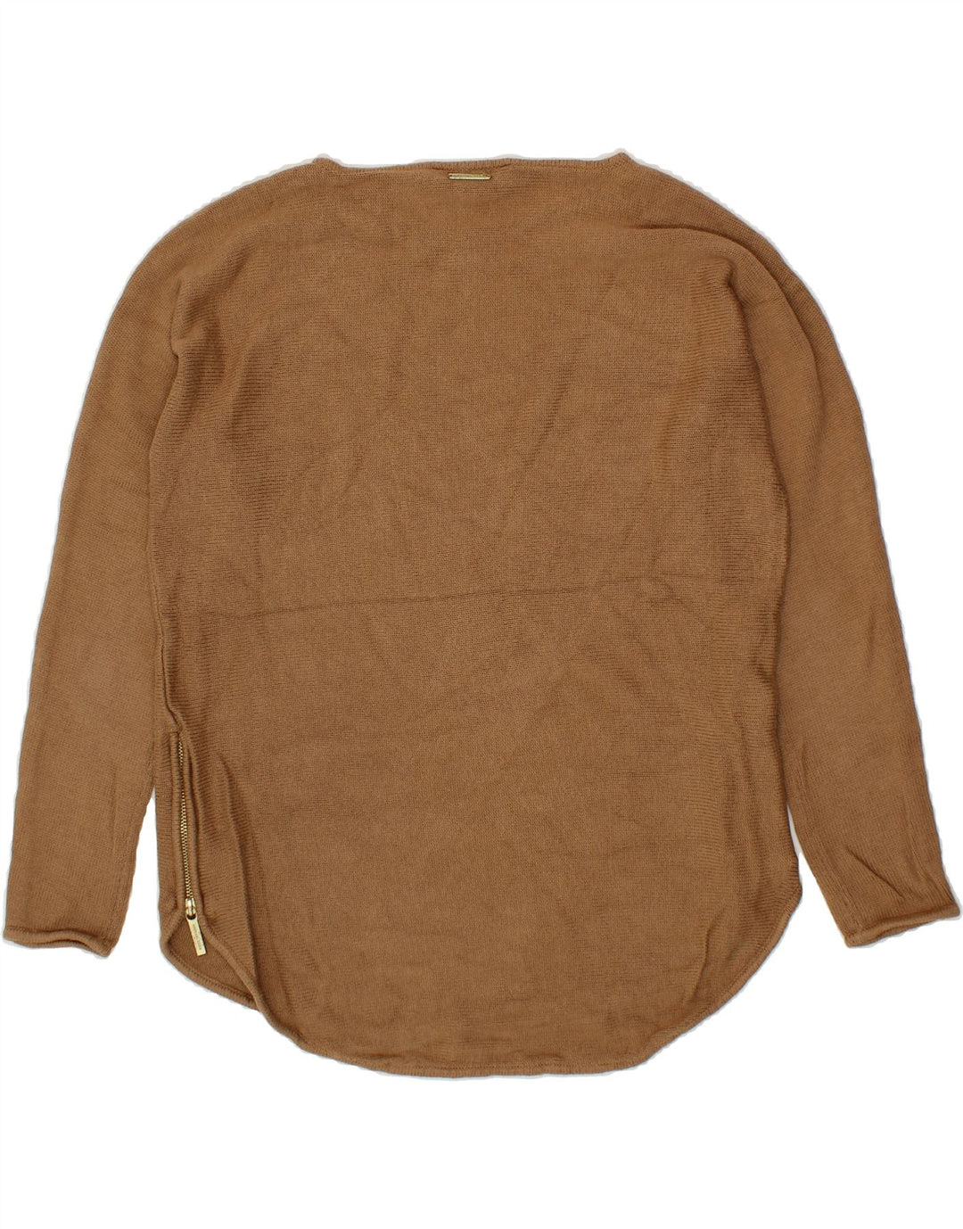 MICHAEL KORS Womens Boat Neck Jumper Sweater UK 14 Medium Brown Vintage Michael Kors and Second-Hand Michael Kors from Messina Hembry 
