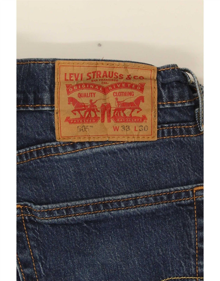 Levi's Herren 505 Straight Jeans W33 L30 Marineblaue Baumwolle