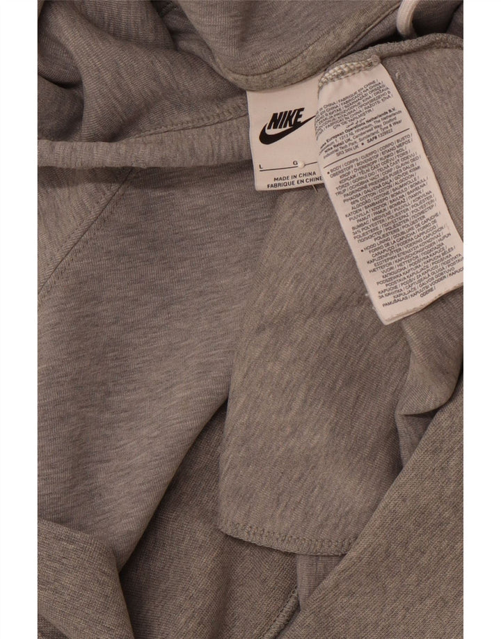 NIKE Herren-Kapuzenpullover mit Grafik, groß, graue Baumwolle