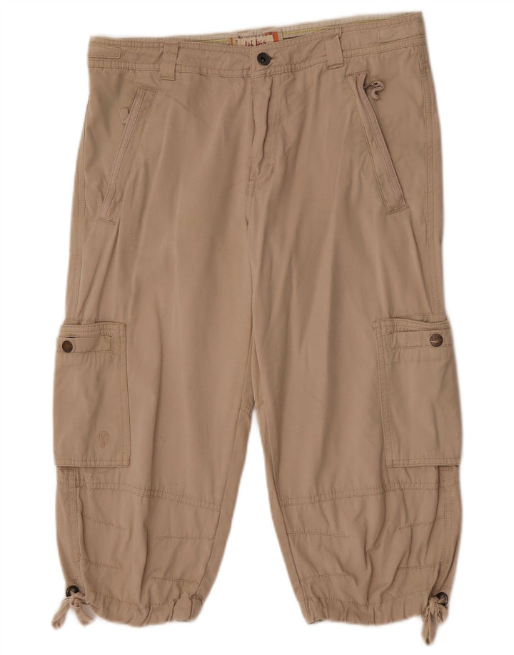 Fat Face Damen Cargo-Bermudashorts UK 12 Medium W32 Beige Baumwolle