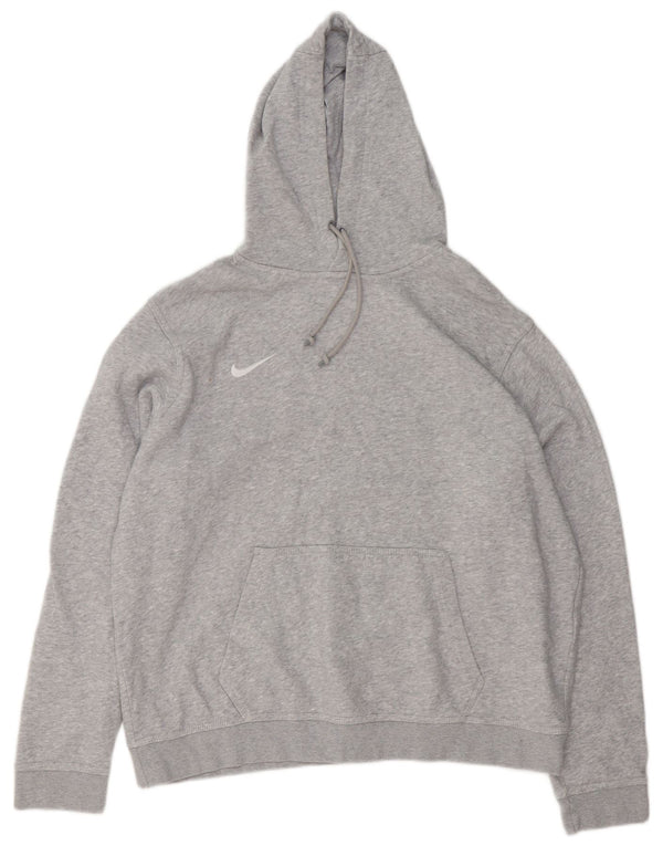 Nike Mens Hoodie Jumper XL Grey Flecked Cotton