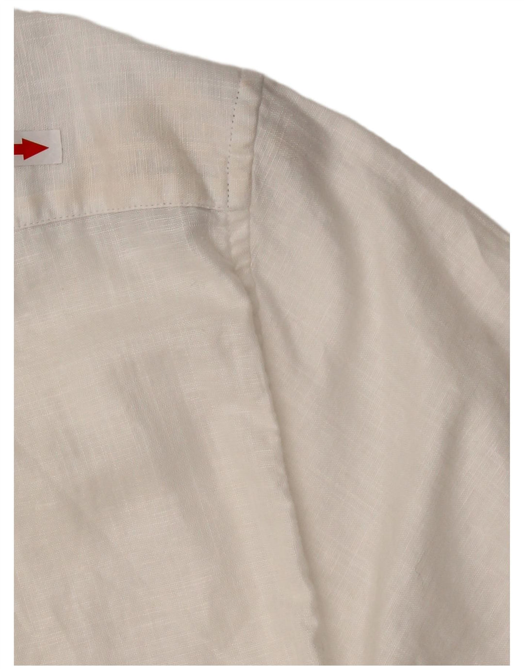 TED BAKER Herren Kurzarmhemd Größe 5 XL Weißes Leinen