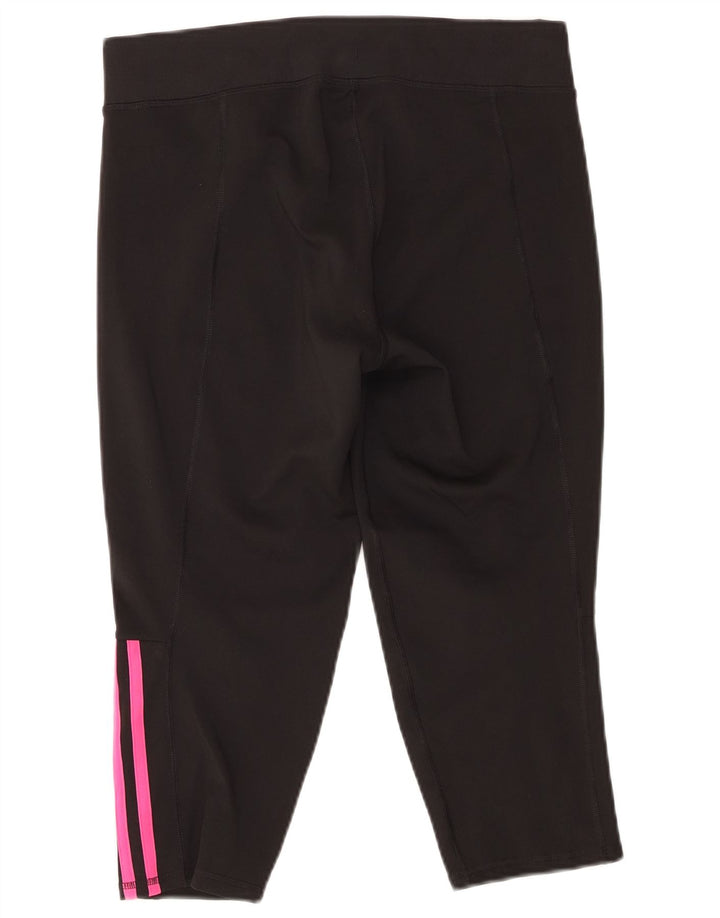 ADIDAS Damen Capri-Trainingshose UK 16/18 Large Schwarz Polyester