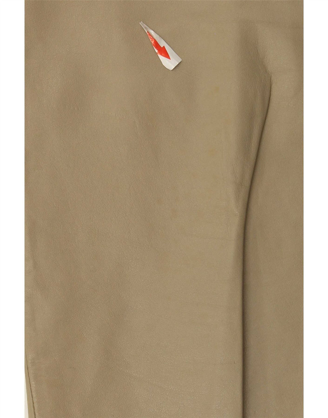 C&A Damen Tapered Lederhose EU 40 Medium W28 L32 Beige Leder