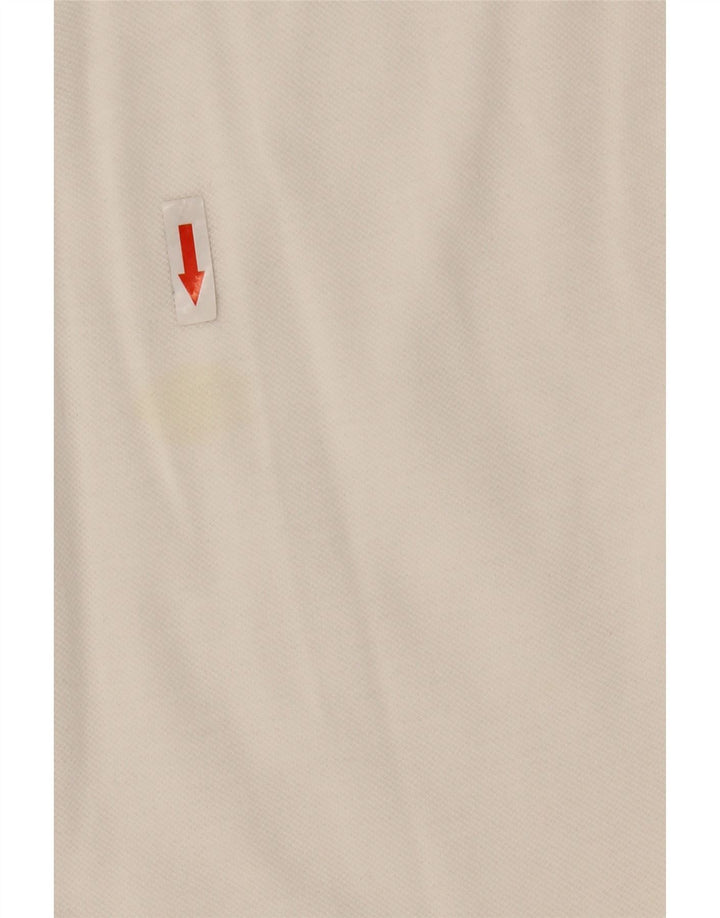 Adidas Damen Poloshirt UK 12 Mittelweiße Baumwolle