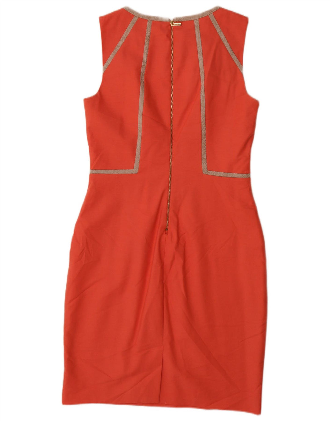 Calvin Klein Damen Ärmelloses Etuikleid US 6 Medium Orange