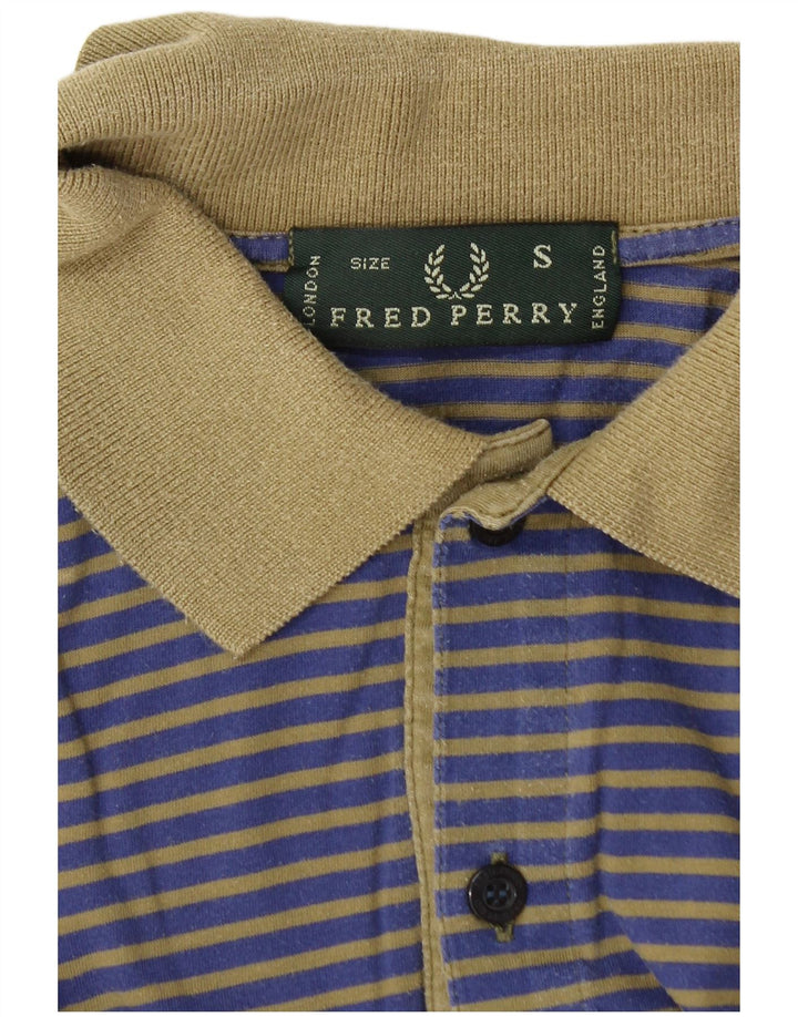 Fred Perry Herren-Poloshirt, klein, marineblau, Nadelstreifen