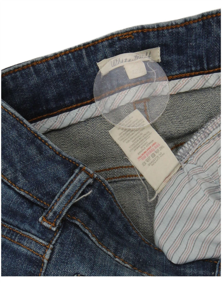 White Stuff Lange, schmale Damenjeans, UK 12, M, W30, L32, Blau, Baumwolle