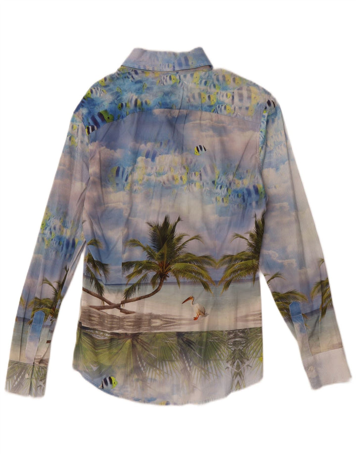 Naracamicee Herren Grafikhemd XS Blau Hawaiianisch