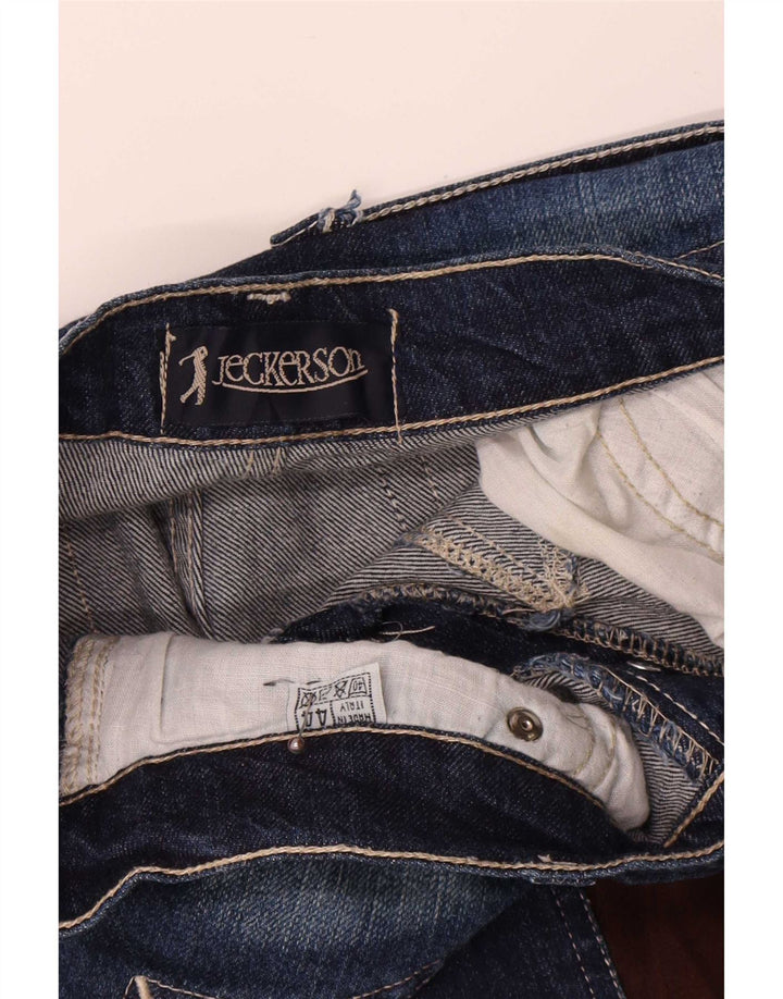 Jeckerson Damen Slim Jeans IT 44 Medium W32 L31 Blauer Farbblock