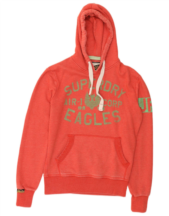 Superdry Herren-Kapuzenpullover mit Grafik, Größe S, Rot, Baumwolle