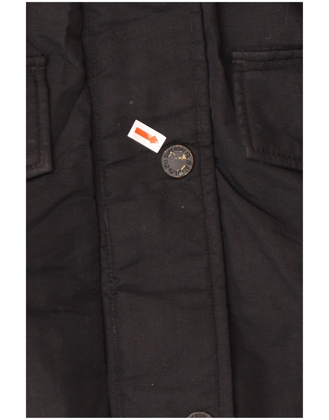 Superdry Damen Parka Jacke UK 12 Medium Schwarz Winter