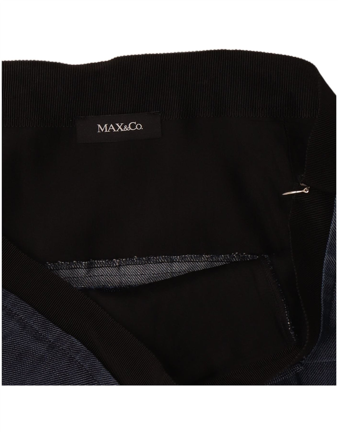 Max&Co. Damen-Schößchenrock, Größe L, W32, Marineblau, Viskose
