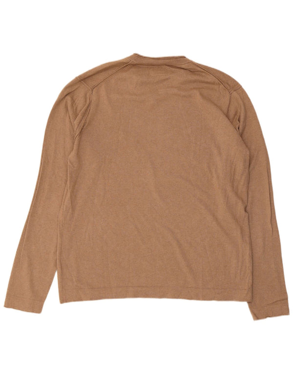 Marlboro Classics Herren-Pullover mit V-Ausschnitt, XL, Beige