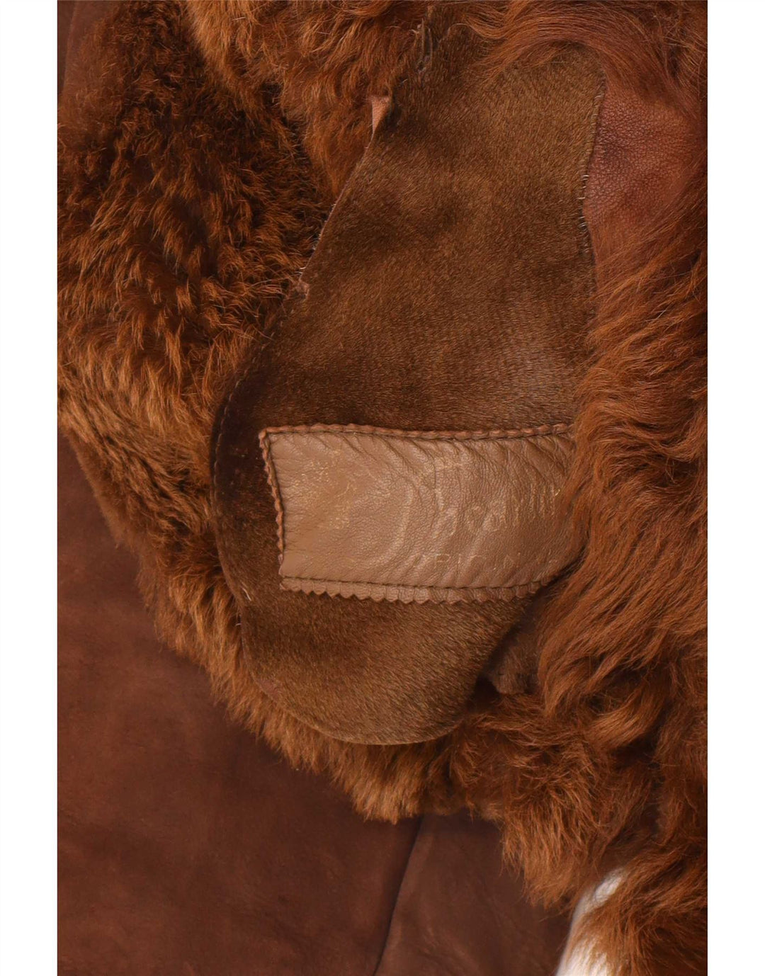 Vintage Damen Lammfellmantel UK 14 Mittelbraun