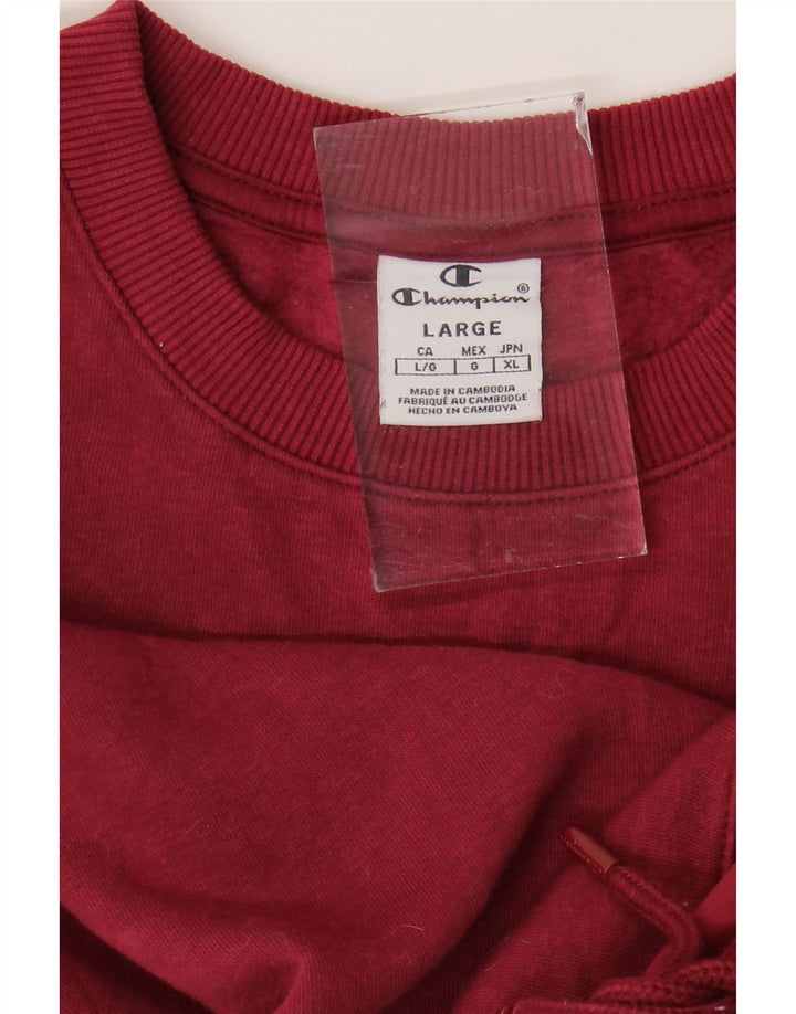 CHAMPION Damen Sweatshirt Pullover UK 16 Large Burgund