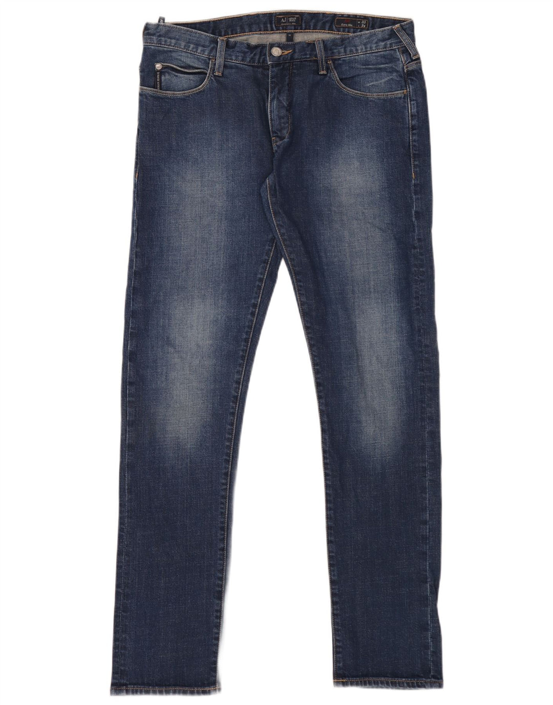 Armani Damen J10 Slim Jeans W33 L34 Blaue Baumwolle