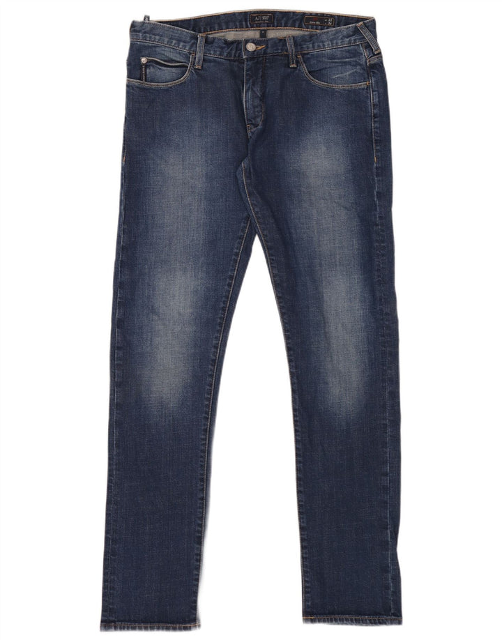Armani Damen J10 Slim Jeans W33 L34 Blaue Baumwolle