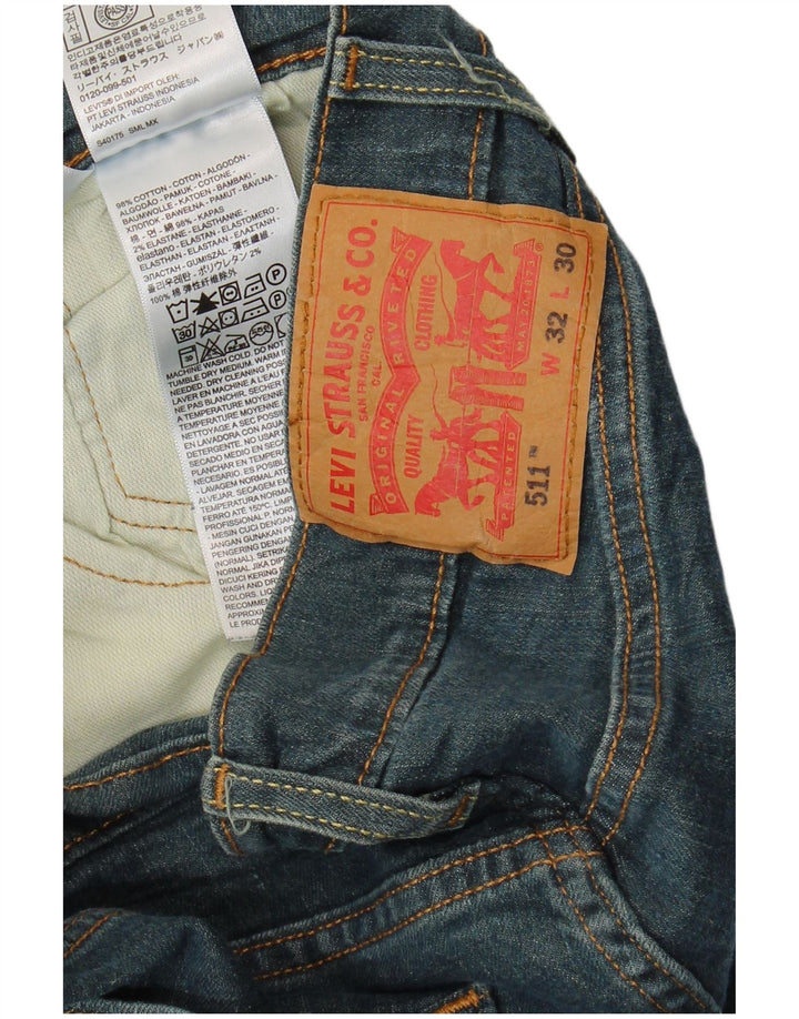 Levi's Herren 511 Slim Jeans W32 L30 Marineblau Baumwolle